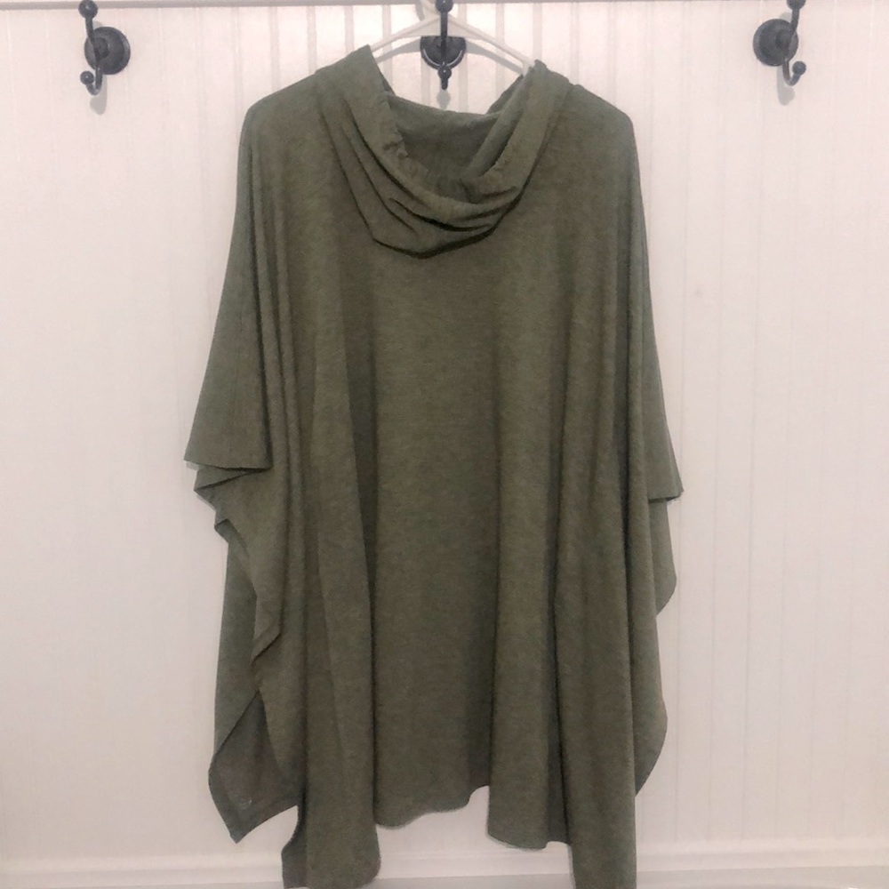 Cuddl Duds Comfortwear SOFT French Terry Hooded Poncho - Picture 3 of 4